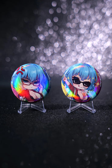 Nyakumi Akeno 58mm Chibi Tinplate Badge