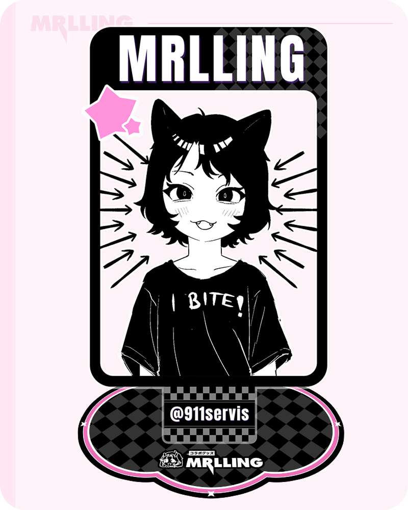 MRL x @911servis Cat-Spirit Girl Mira Kitty Acrylic Stand