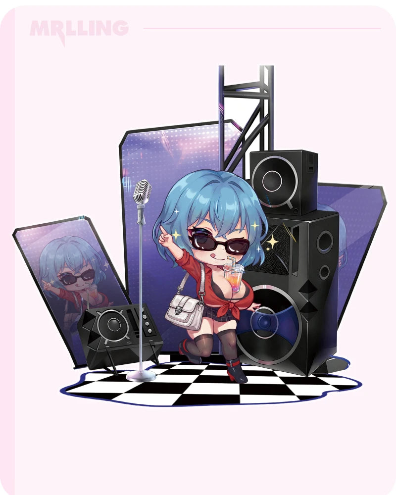 kiss me!gane stand 七海アクスタ mignonday2026 Nyakumi Akeno Stage Chibi Acrylic Standee – MRLLING