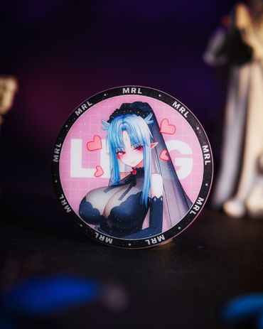 Ling Pinback Button—Elegant Gothic Dress Design