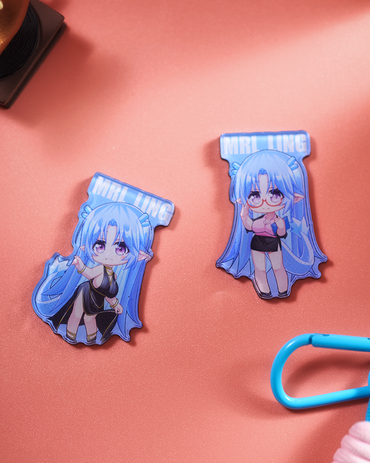 Ling Cute Fridge Magnet— Glasses Girl Style