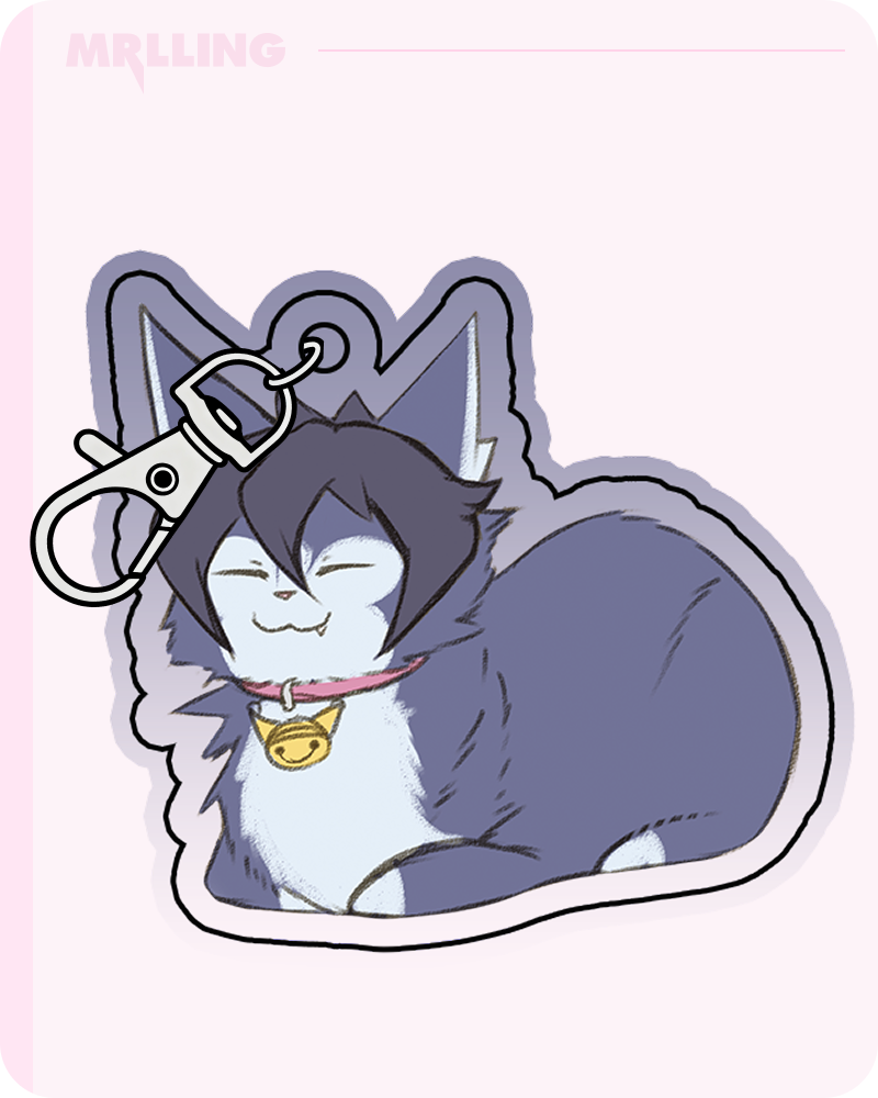 @Misx_Art Furry Cat Chibi Acrylic Keychain