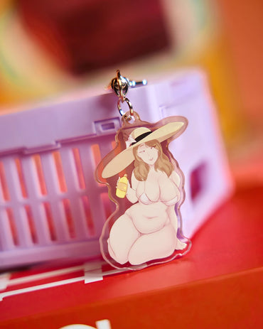Loodler_doodler x MRL: Anime girl bikini Cute Keychain
