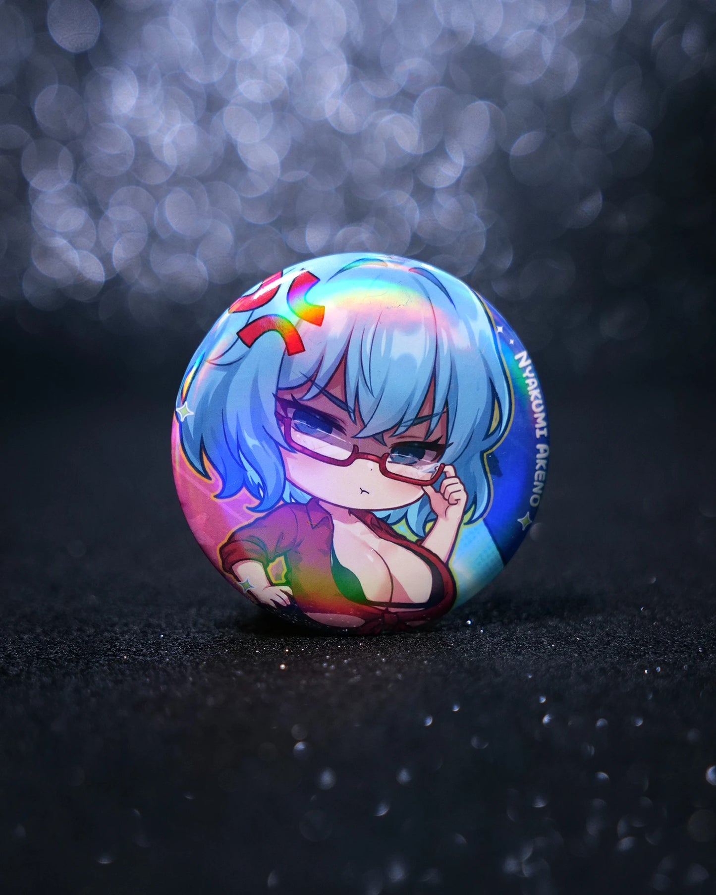 Nyakumi Akeno 58mm Chibi Tinplate Badge