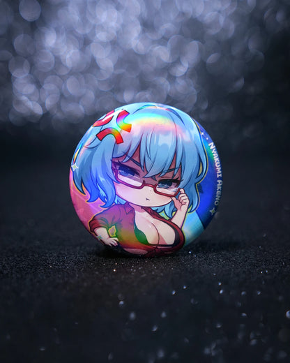Nyakumi Akeno 58mm Chibi Tinplate Badge