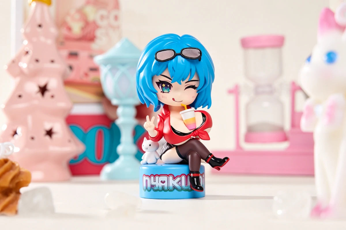 Nyakumi Akeno X MRLLING Chibi Figure WIth Catbro