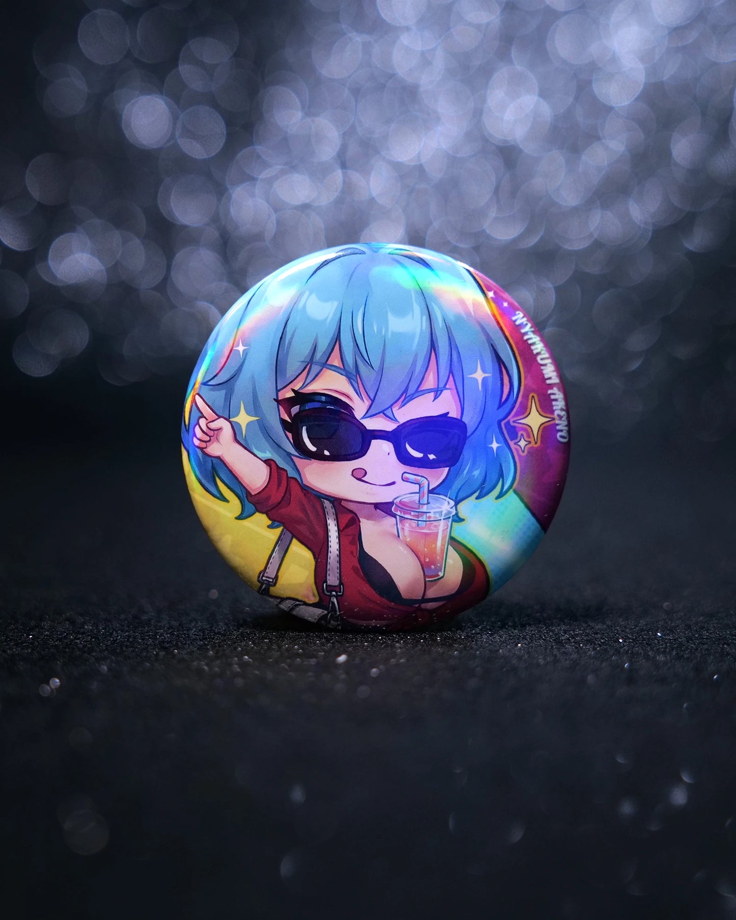 Nyakumi Akeno 58mm Chibi Tinplate Badge