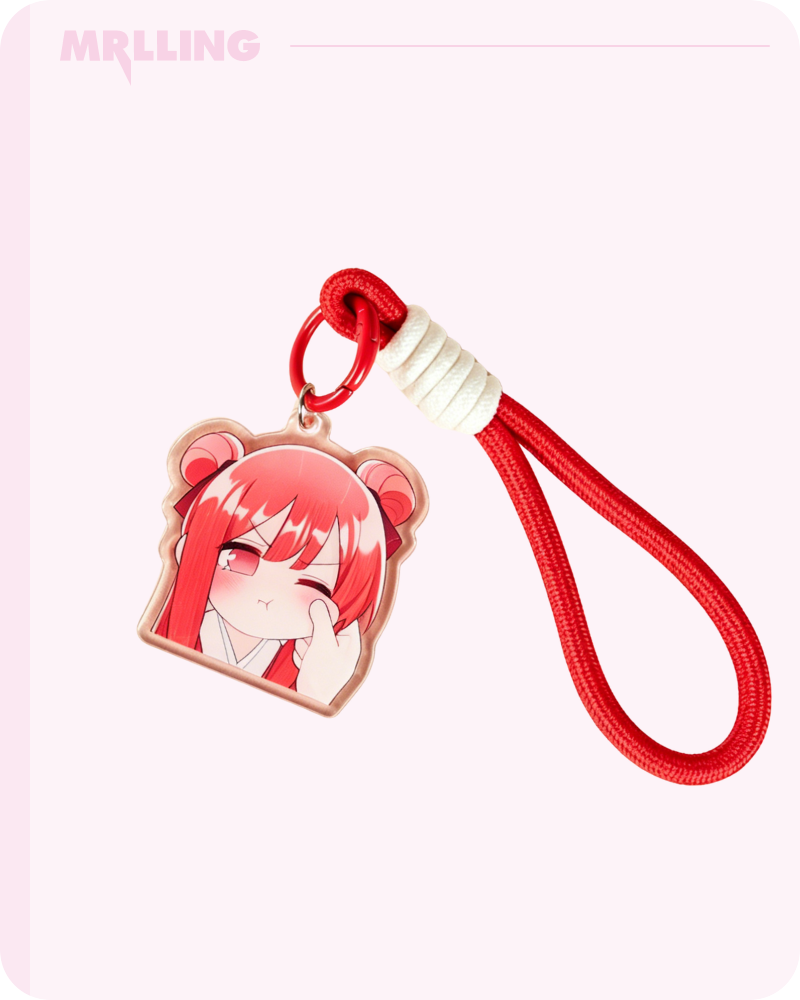 M Chibi Acrylic Keychain With Lanyard