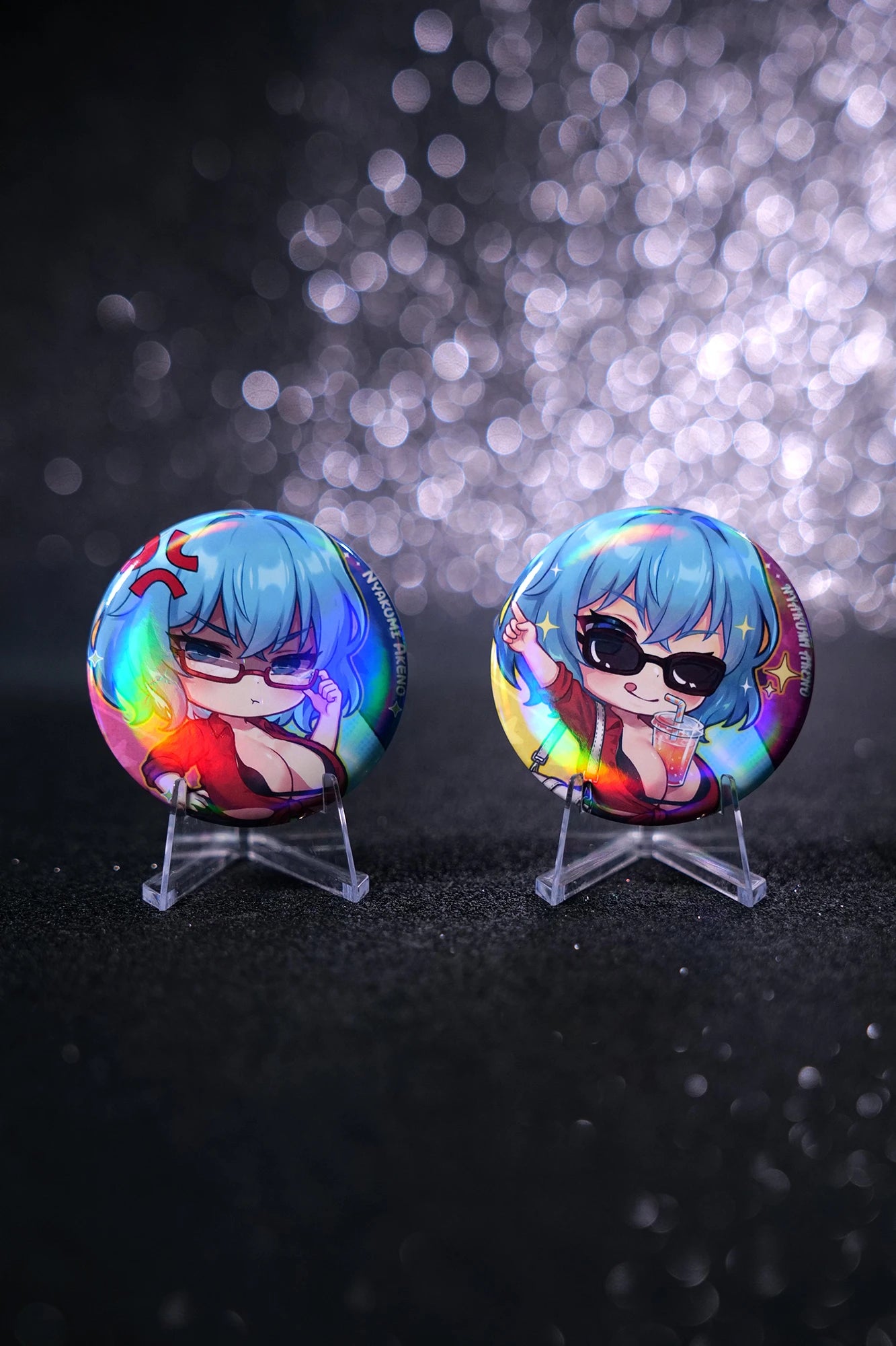 Nyakumi Akeno 58mm Chibi Tinplate Badge