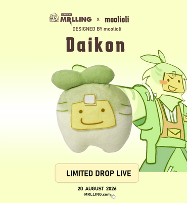 Moolioli Daikon Chibi Plush Keychain 8cm
