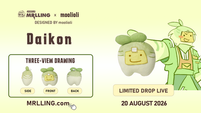 Moolioli Daikon Chibi Plush Keychain 8cm