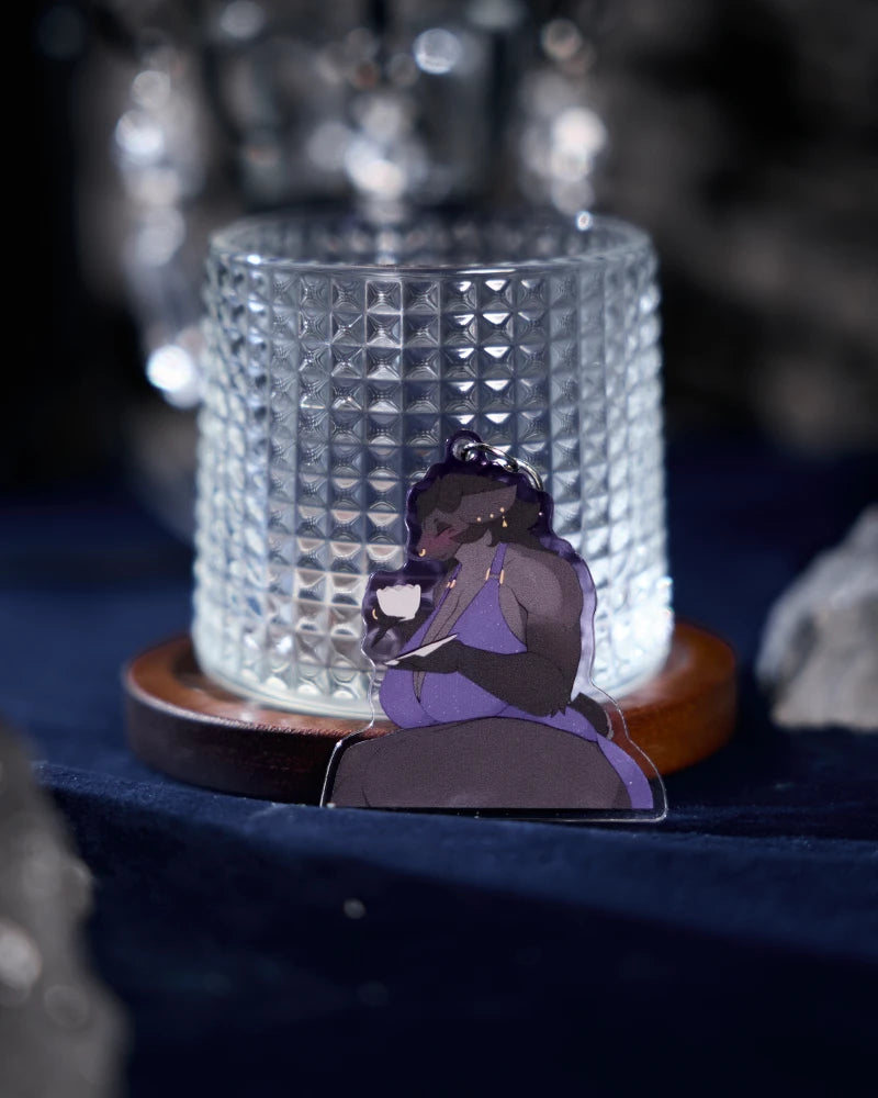 4EARS_5EYES × MRL Cute Acrylic Keychain – Goat Furry Vibes