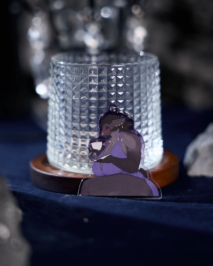 4EARS_5EYES × MRL Cute Acrylic Keychain – Goat Furry Vibes