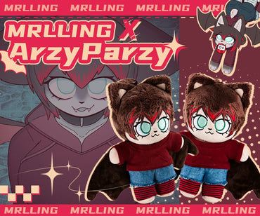 ArzyParzy X MRLLING 15cm Chibi Bat Alina Anime Plush