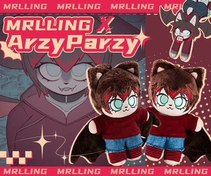 ArzyParzy X MRLLING 15cm Chibi Bat Alina Anime Plush