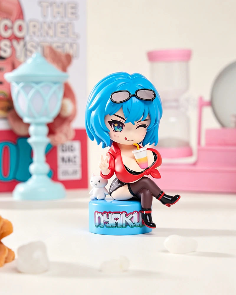 Nyakumi Akeno X MRLLING Chibi Figure WIth Catbro