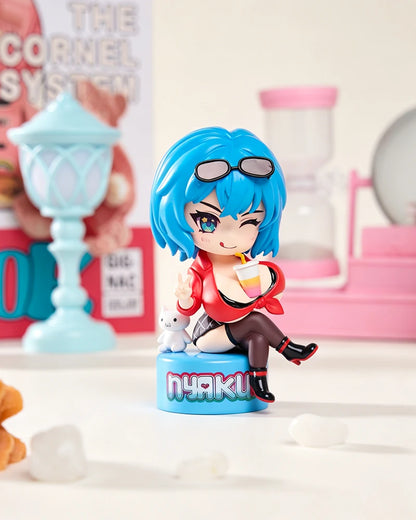 Nyakumi Akeno X MRLLING Chibi Figure WIth Catbro