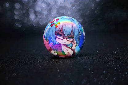 Nyakumi Akeno 58mm Chibi Tinplate Badge