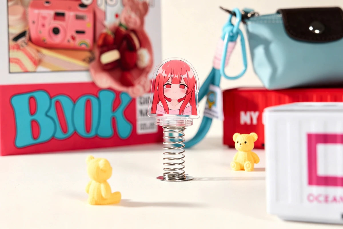 Miss M Anime Merch Acrylic Car Spring Rocker