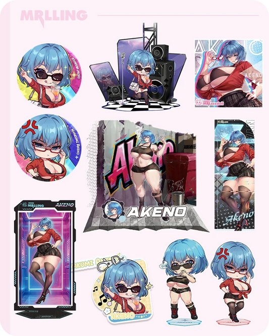 Nyakumi Akeno Anime Merch Set (10 Pieces)