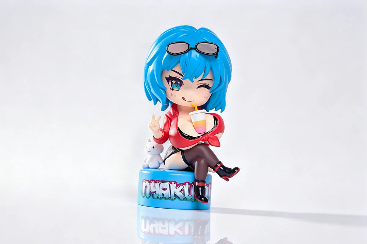 Nyakumi Akeno X MRLLING Chibi Figure WIth Catbro