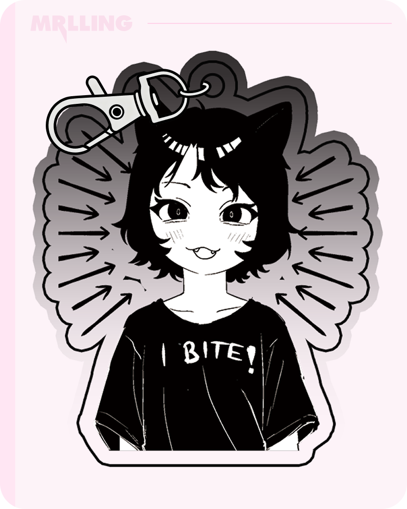 MRL x @911servis Cat-Spirit Girl Mira Acrylic Keychain