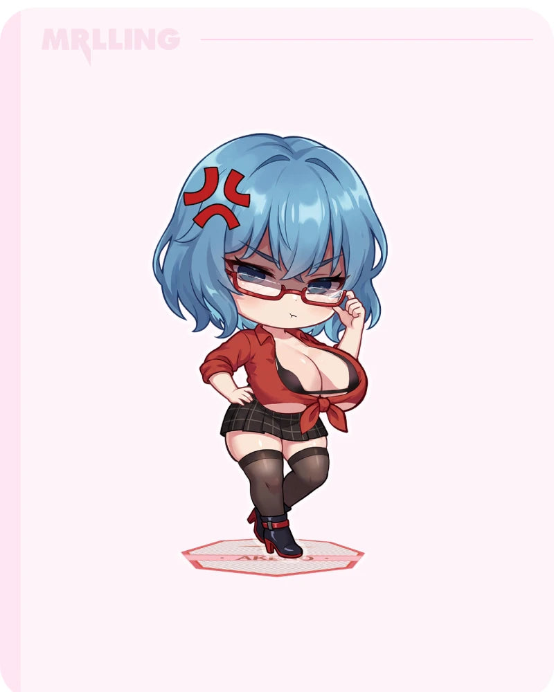Nyakumi Akeno Eye-Tracking Chibi Acrylic Stand
