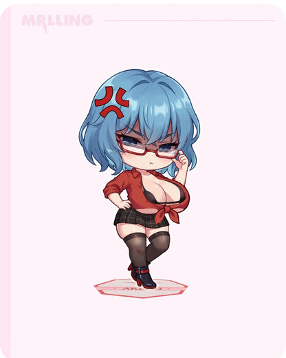 Nyakumi Akeno Eye-Tracking Chibi Acrylic Stand