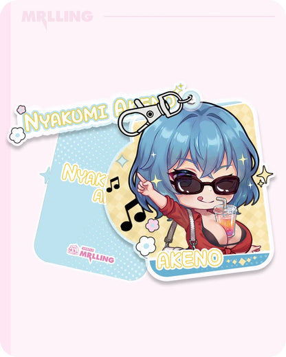 Nyakumi Akeno Cute Acrylic Keychain
