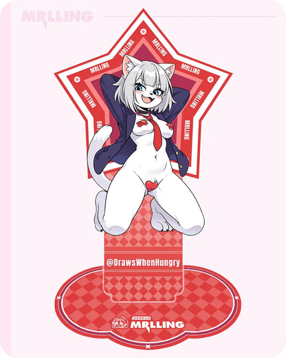 DrawsWhenHungry x MRL Cute Anime Cat Girl Acrylic Stand Display