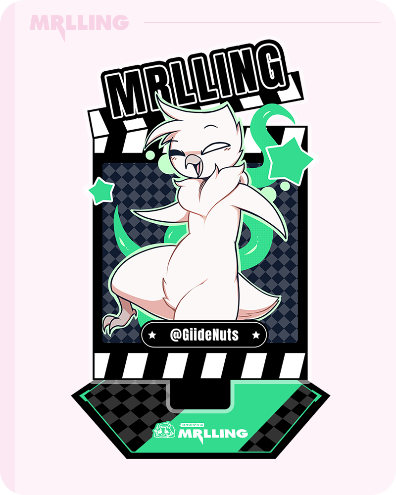 @GiideNuts Albino Penguin Furry Acrylic Stand