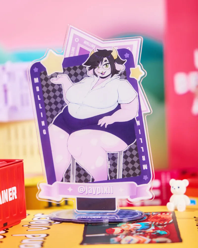 Jaypixii x MRL Anime Cow Girl Acrylic Stand – Limited Edition Collectible