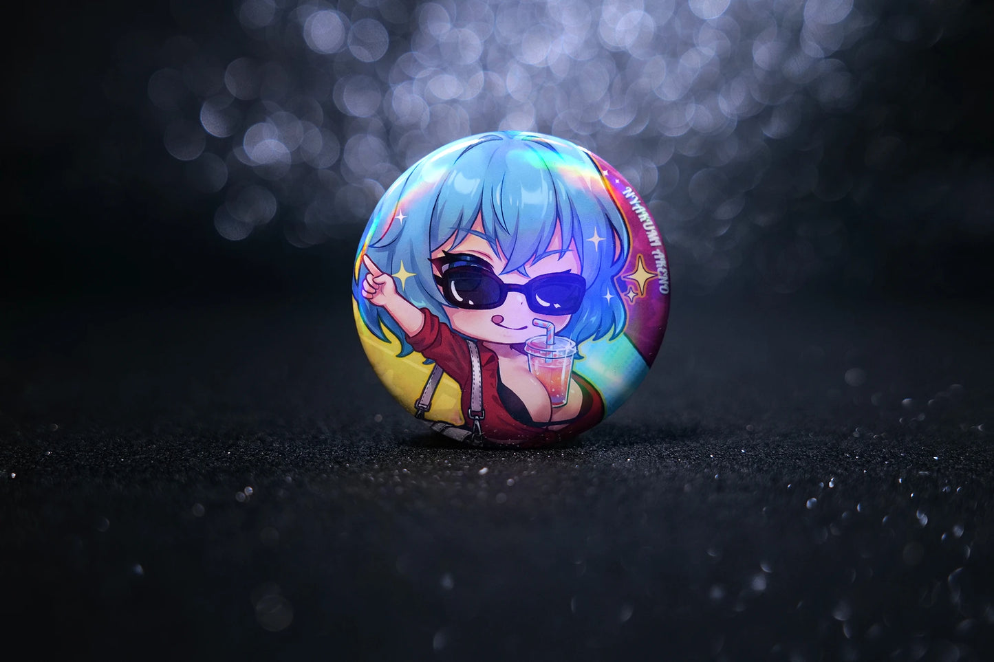 Nyakumi Akeno 58mm Chibi Tinplate Badge
