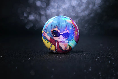 Nyakumi Akeno 58mm Chibi Tinplate Badge