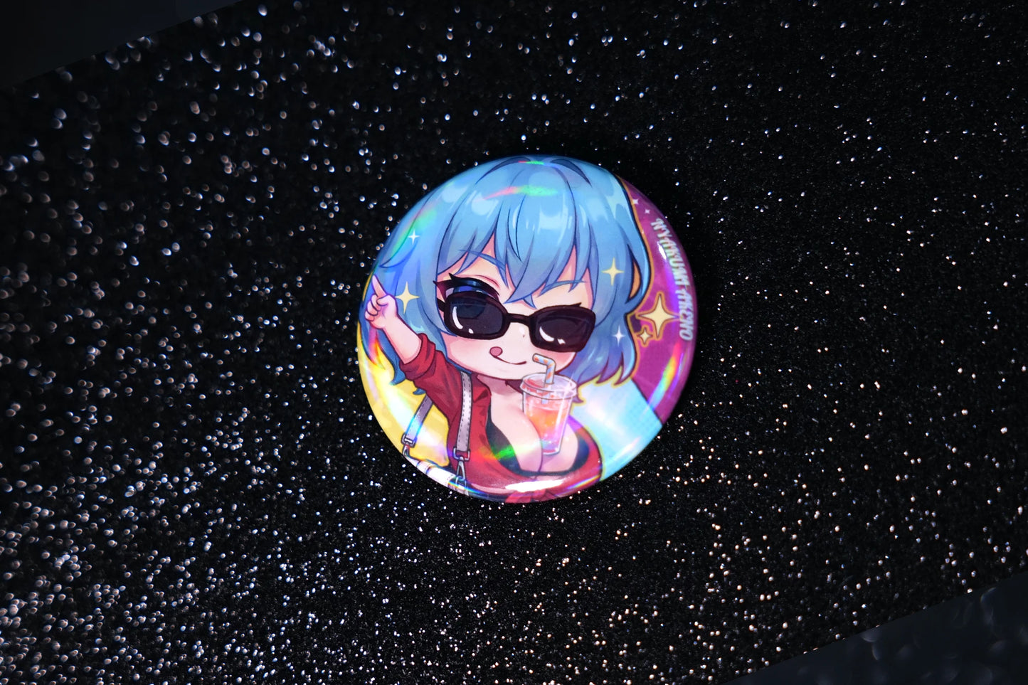 Nyakumi Akeno 58mm Chibi Tinplate Badge