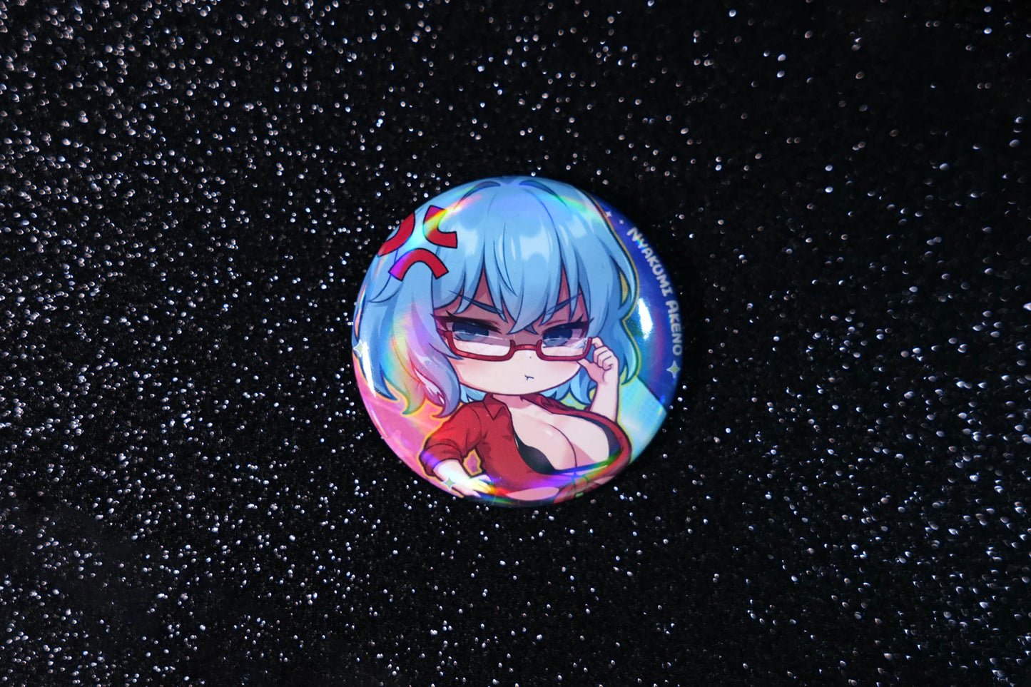 Nyakumi Akeno 58mm Chibi Tinplate Badge