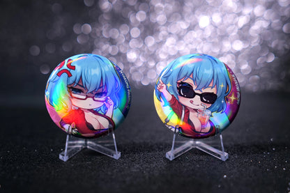 Nyakumi Akeno 58mm Chibi Tinplate Badge
