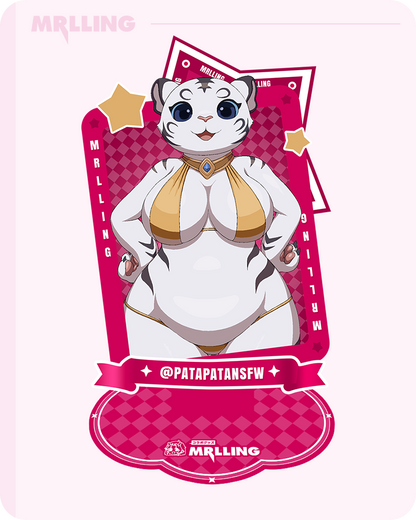 PATAPATANSFW × MRL White Tiger Girl Acrylic Stand – Limited Edition