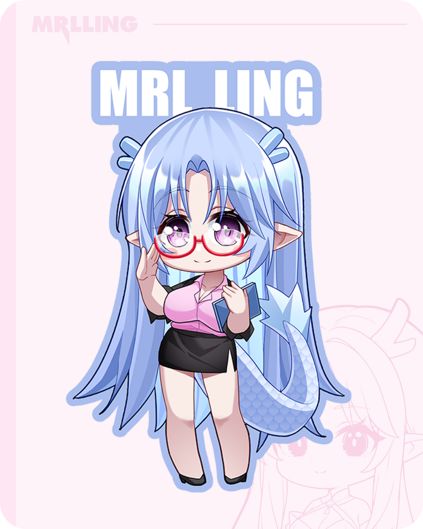 Ling Cute Fridge Magnet— Glasses Girl Style