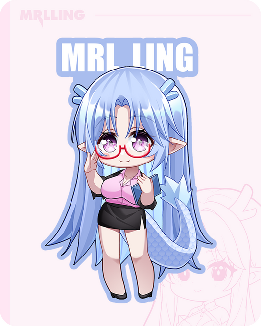 Ling Cute Fridge Magnet— Glasses Girl Style