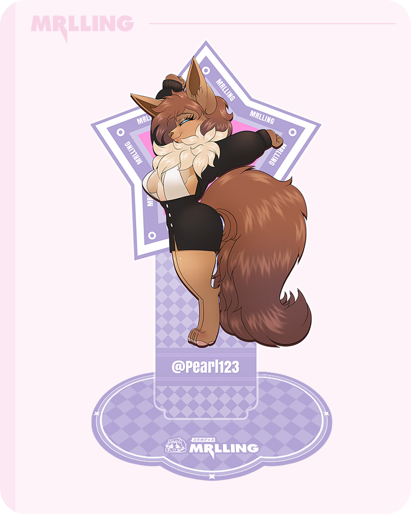 Pearl123_art × MRL Limited Edition Fox Furry Acrylic Stand