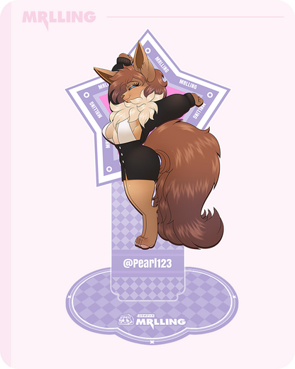 Pearl123_art × MRL Limited Edition Fox Furry Acrylic Stand