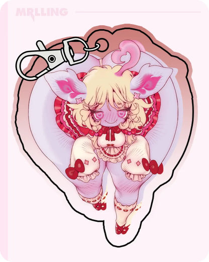 MRL x @RR_sono Cute Unicorn Girl Acrylic Keychain