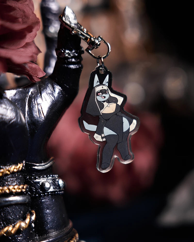 SafeOrangeDo × MRL Lucario Nun Acrylic Keychain