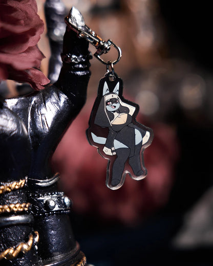 SafeOrangeDo × MRL Lucario Nun Acrylic Keychain