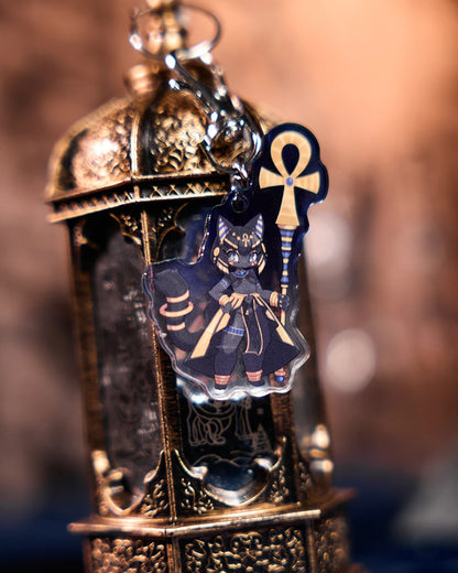 Pharaoh Cat Girl Cute Acrylic Keychain | MRL x @TheDeirdre96 Furry Cat Keychain