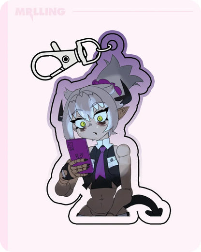 WilliamMejic x MRL Demon Girlfriend Cute Acrylic Keychain