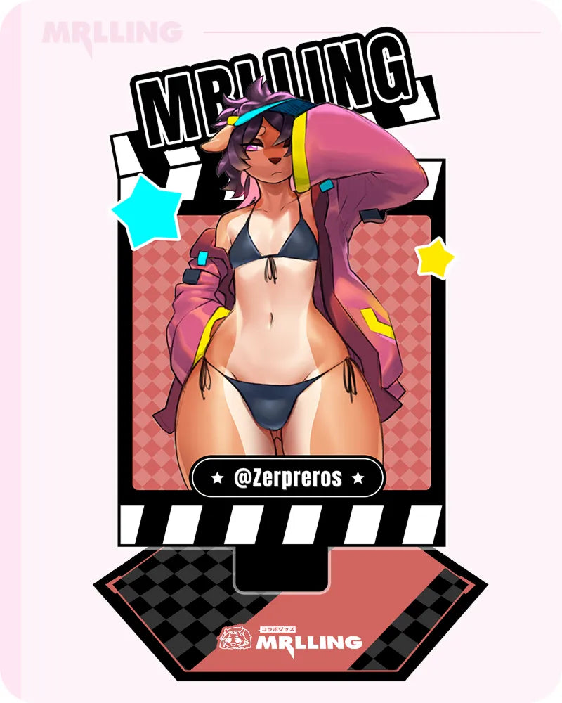 MRL x Zerpreros Anime Acrylic Stand with Squirrel Furry Character