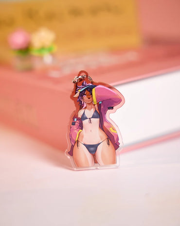 Zerpreros x MRL Cute Squirrel Furry Acrylic Keychain