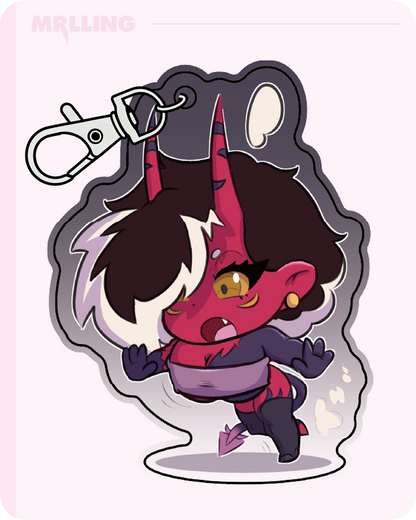 BalooDial x MRL Cute Acrylic Keychain – Succubus Chibi Style